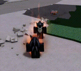 a video game character is riding a motorcycle on a snowy road .