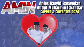 a poster that says amin on it