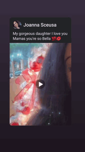 a video of a woman with the name joanna scusa
