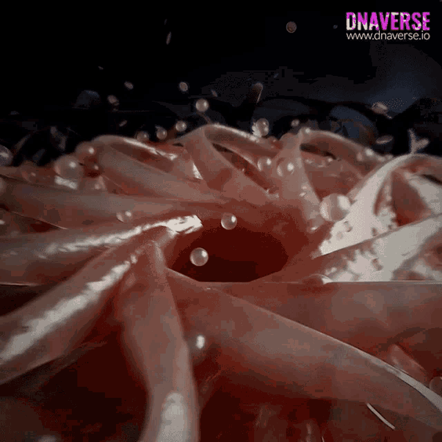 a computer generated image of a sea anemone with the website dnaverse.io at the bottom