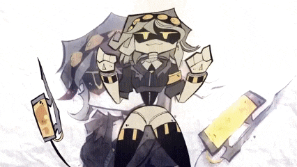 a cartoon drawing of a robot holding an umbrella and a gold bar