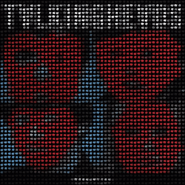 a black background with red white and blue hearts and the words " i love you " in white letters