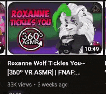 roxanne wolf tickles you 360 ° vr asmr fnaf