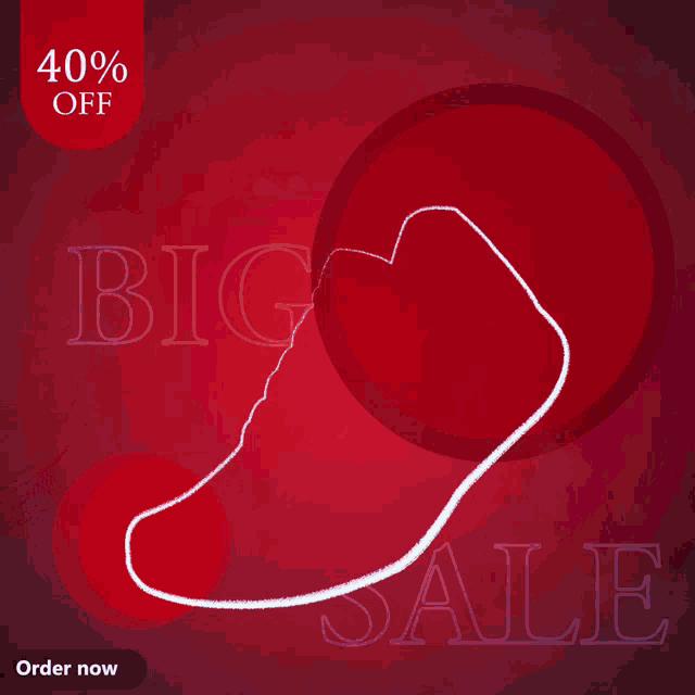 a red nike shoe on a red background with the words big sale