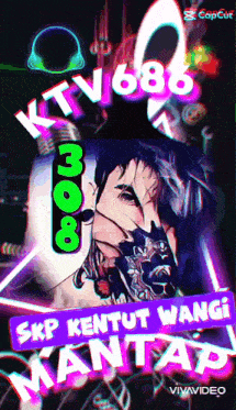 a poster for ktv686 with a picture of a man on it
