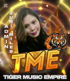 a poster for the tiger music empire with a woman and a tiger