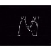 a black background with a white letter n on it