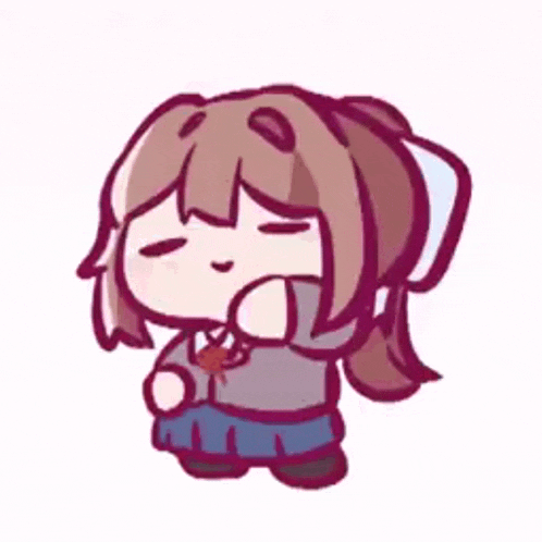 a drawing of a girl with her eyes closed and a ponytail .