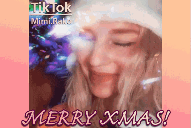 a picture of a woman with the words merry xmas below her