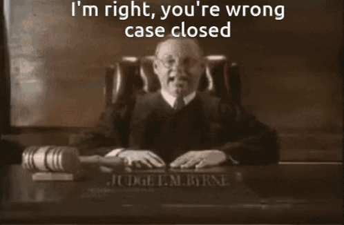 a judge sitting at a desk with a sign that says judge fm byrne