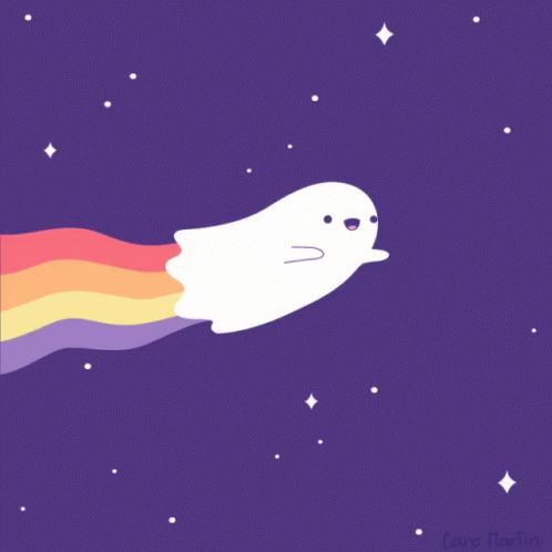 Ghost Rainbow Nyan Ghostie GIF