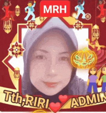 a picture of a woman with the name mrh written on it