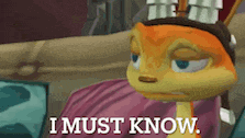 a cartoon character says i must know while wearing a hat .