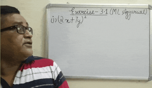 a man wearing glasses stands in front of a whiteboard that says exercise 3 + 1