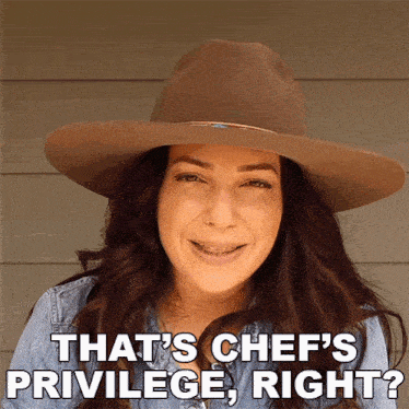 Thats Chefs Privilege Right Jess Pryles GIF - Thats Chefs Privilege Right Jess Pryles Thats A Benefit Of Being A Chef GIFs