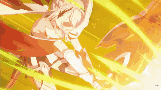 a cartoon of a girl holding a sword and shield
