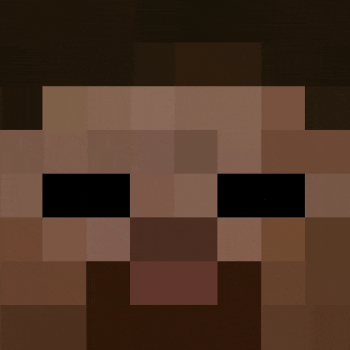 a pixelated image of a man 's face with a black eye