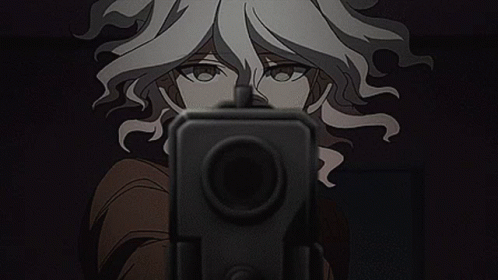 Nagito Komaeda Gun GIF - Nagito Komaeda Gun Anime GIFs
