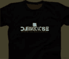 a black t-shirt with the name dj denise on it