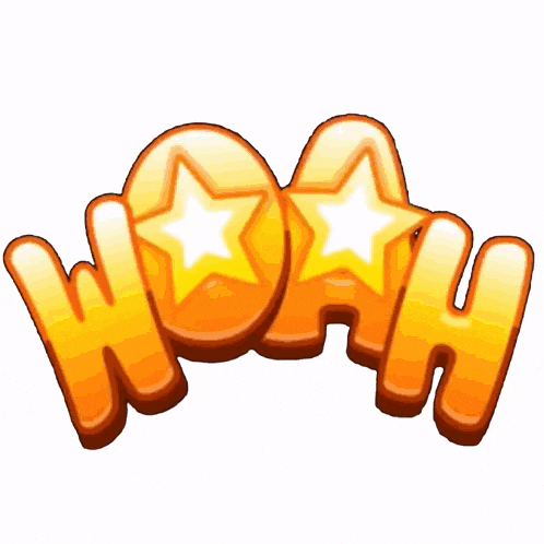 a green and pink speech bubble with the word wow on it