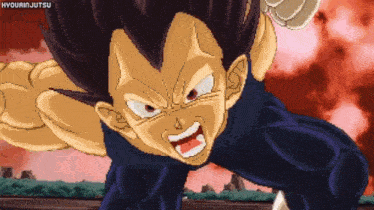 a pixel art of a dragon ball z character with the caption hyourinjutsu