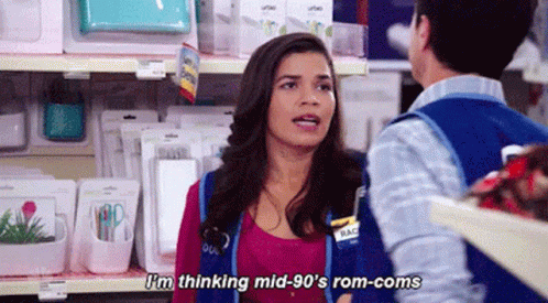 Superstore Amy Sosa GIF - Superstore Amy Sosa Im Thinking Mid90s Rom Coms GIFs