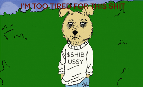 a cartoon of a dog wearing a shirt that says ' sshib ussy '