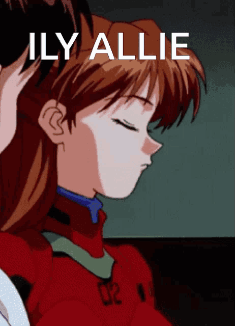 a picture of a girl with the words ily allie written on it