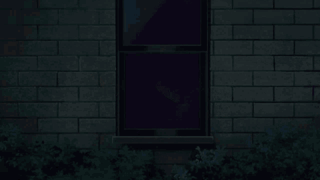 a couple of anime characters standing next to each other looking out a window