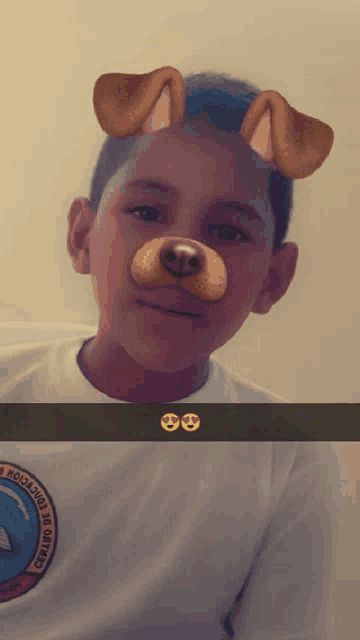a boy wearing a white shirt that says centro on the front