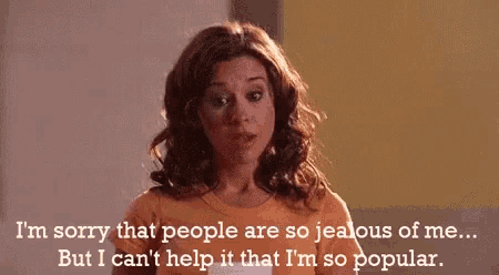a woman is saying that people are jealous of her