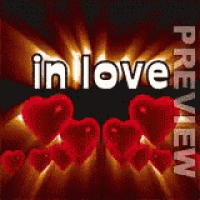 the word love is surrounded by red hearts on a black background .