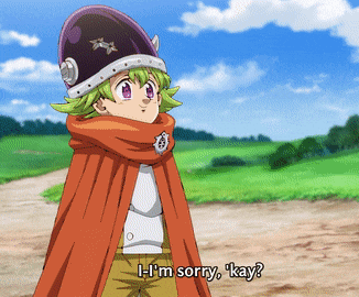 a cartoon character says " i 'm sorry kay "