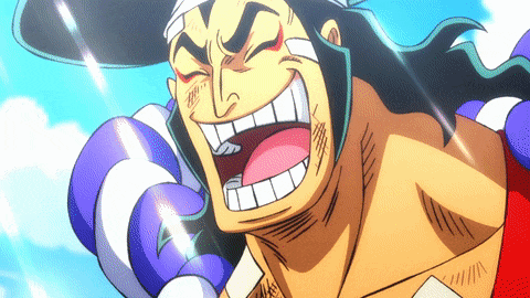 a close up of a cartoon character with a big smile on his face