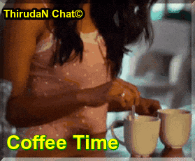 a picture of a woman pouring a cup of coffee with the caption " coffee time "
