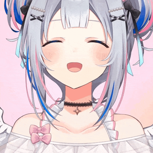 a close up of a girl 's face with her eyes closed and her mouth open