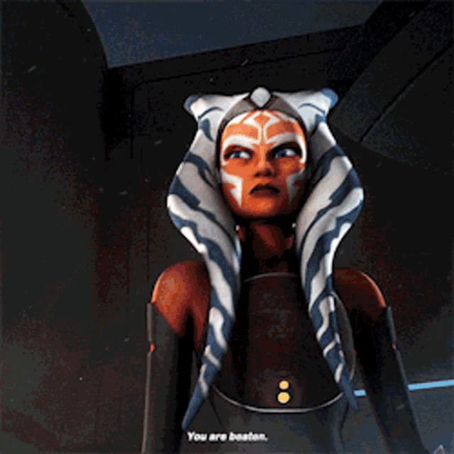 Star Wars Ahsoka Tano GIF - Star Wars Ahsoka Tano You Are Beaten GIFs