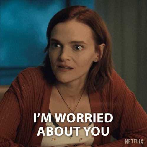 a woman says i 'm worried about you in a netflix advertisement