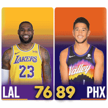 a lakers jersey with lebron james and a valley jersey