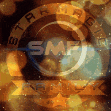 a logo for star magic smf family with a star in the center