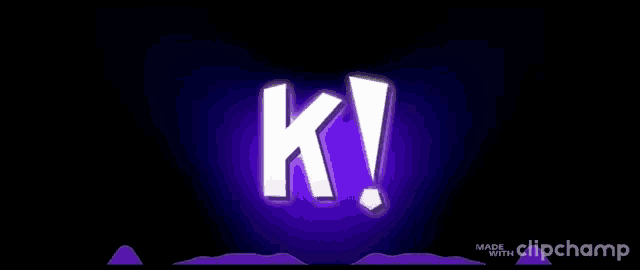 a purple background with the letter k in white letters