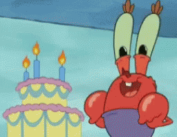 Spongebob Mr Krab GIF - Spongebob Mr Krab Birthday GIFs