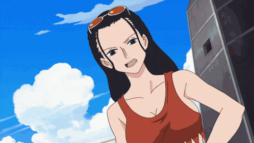 a cartoon drawing of a girl with sunglasses on her head
