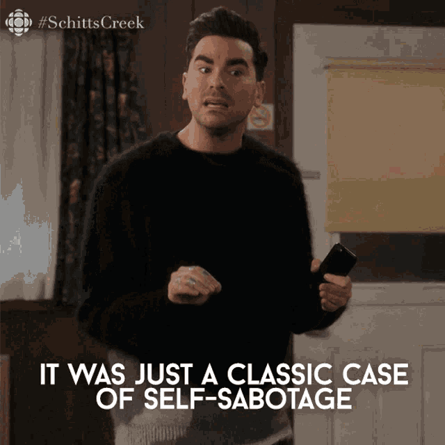 It Was Just A Classic Case Of Self Sabotage David GIF - It Was Just A Classic Case Of Self Sabotage David David Rose GIFs