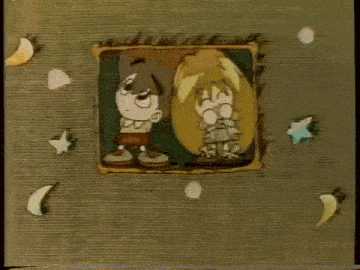 a picture of a boy and a girl in a frame