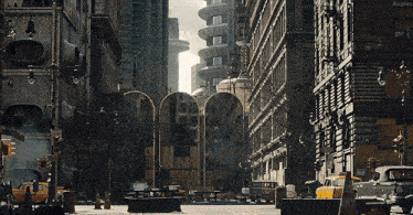 a city street with a kepler sign in the corner