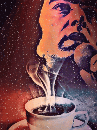 Neil Diamond Coffee GIF - Neil Diamond Coffee Snowing GIFs