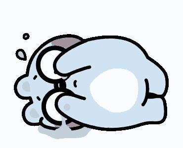 a cartoon koala bear is laying on its back with its head on its paws .