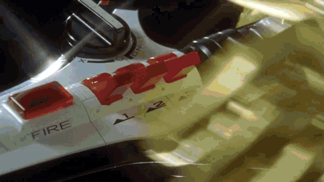 a close up of a switch that says " fire " on it