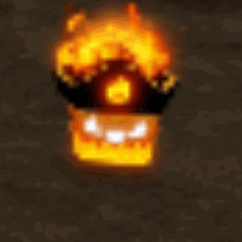 a skull with flames coming out of it 's eyes